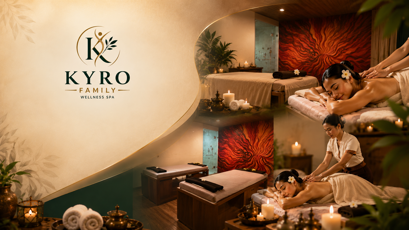 Clean and peaceful spa therapy room